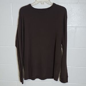 Sonoma Brown Thermal Long Sleeve Tee Shirt